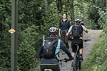 Moutinbikes-auf-Wanderweg Velos auf dem Wanderweg sind nicht in jedem Kanton geduldet.